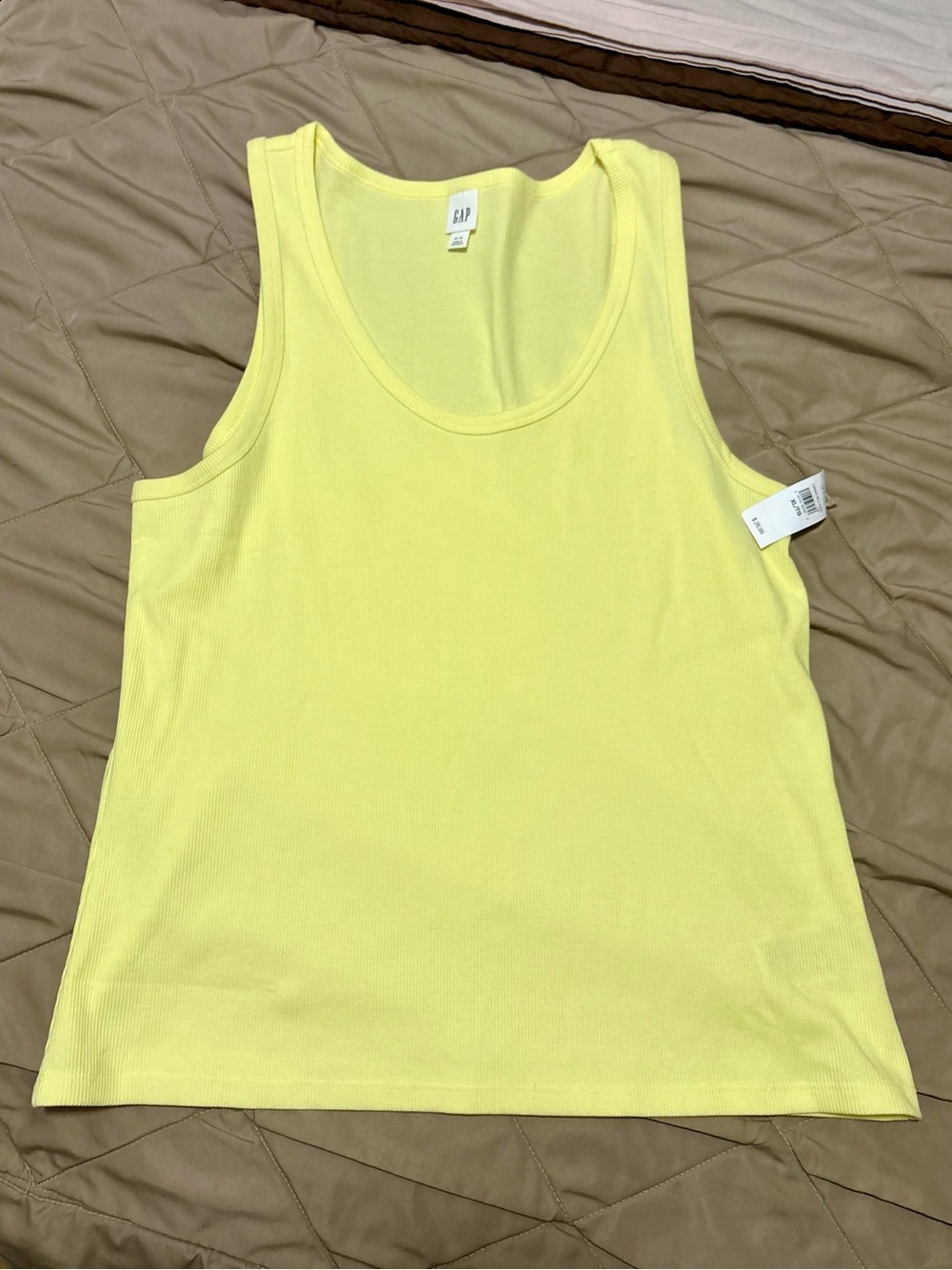 NWT GAP Women's Yellow Ribbed Tank Top